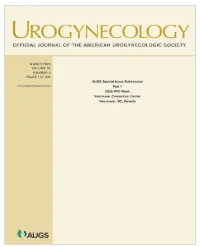 Urogynecology journal cover